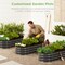 Best Choice Products 4x2x1ft Outdoor Raised Metal Oval Garden Bed, Planter Box for Vegetables, Flowers